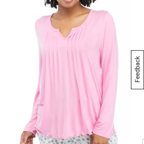 Nuit Rouge Night Tops Pink And Periwinkle Size Small Set of 2 - Picture 4 of 4